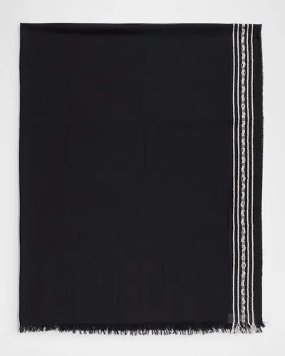 The Row Terela Wool-cashmere Scarf In Black