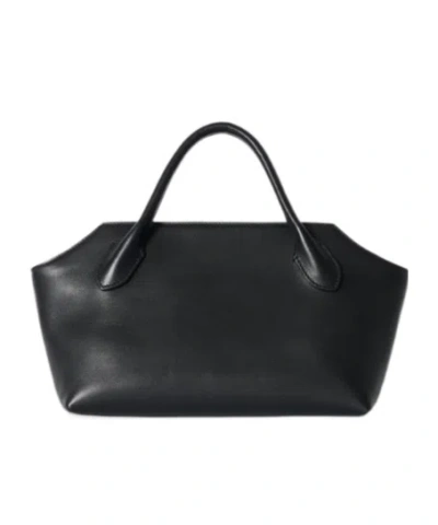 The Row Terrasse Bauletto Bag In Black