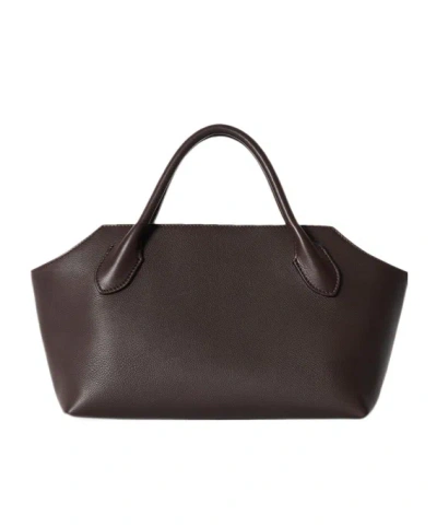 The Row Terrasse Leather Handbag In Brown