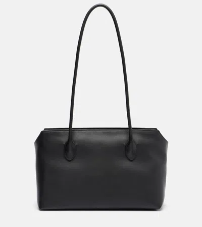 The Row Terrasse Leather Shoulder Bag In Black