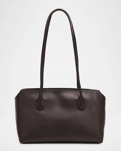The Row Terrasse Leather Shoulder Bag In Brown