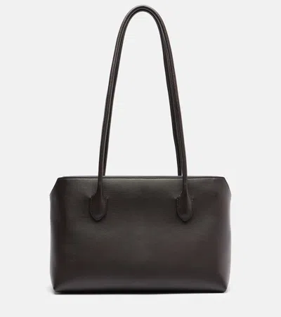 The Row Terrasse Leather Shoulder Bag In Brown