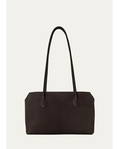 The Row Terrasse Leather Shoulder Bag In Brown