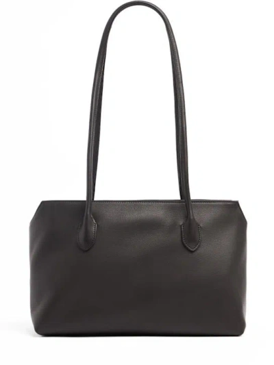 The Row Terrasse Silk Leather Shoulder Bag In Brown