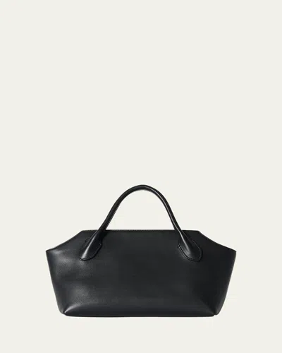 The Row Terrasse Top-handle Bag In Leather In Black