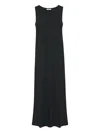 The Row Tetzi Heavy Cotton Long Dress In Black