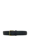 The Row Textured Buckle Belt In Black