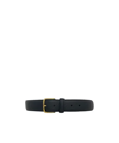 The Row Textured Buckle Belt In Black
