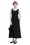 The Row Teza Wool Maxi Dress In Black