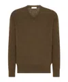 The Row Thayer Cashmere And Silk Sweater In Green