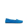 The Row Mabel Leather Loafers In Blue