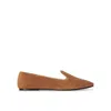 The Row Tippi Suede Leather Loafers In Brown