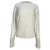The Row Theory Crewneck Sweater In Ivory Cashmere In White