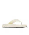 The Row Woman Thong Sandal Ivory Size 8.5 Textile Fibers In White