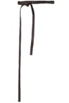 The Row Thin Wrap Belt In Dark Brown