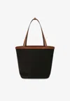 The Row Three Stitch Canvas Tote Bag In Black