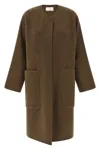The Row 'tiberus' Coat In Brown