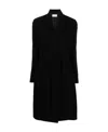 The Row Tie A Long Overcoat In Black