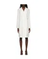 The Row Tie A Trench Coat In White