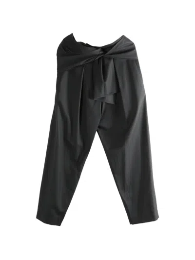 The Row Tie-waist Trousers In Black