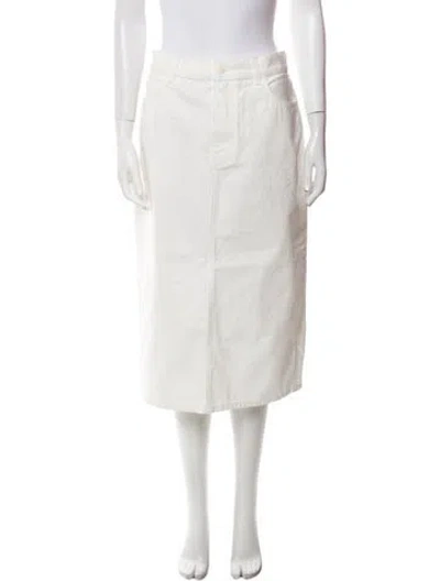 Pre-owned The Row Tima Midi Length Skirt In White