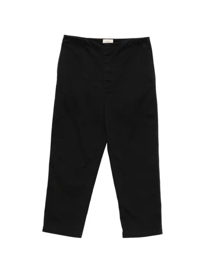 The Row Time Cotton Trousers In Black