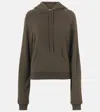 The Row Timia Cotton And Cashmere Hoodie In Green