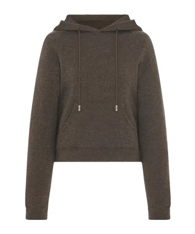 The Row Timmi Hoodie In Brown