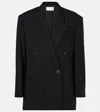 The Row Timoty Double Breast Wool Jacket In Schwarz