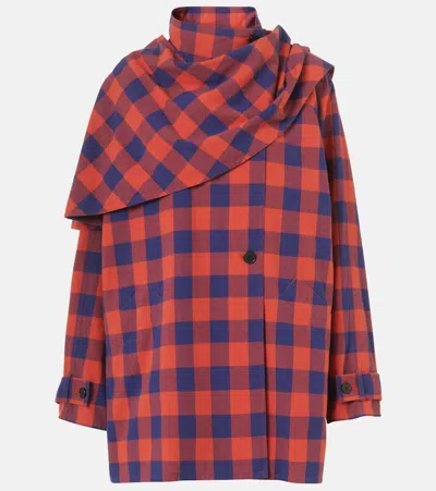 The Row Tina Cotton Jacket In Red