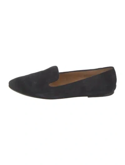 Pre-owned The Row Tippi Suede Loafers In Blue