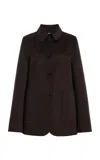 The Row Tiras Cashmere Jacket In Brown