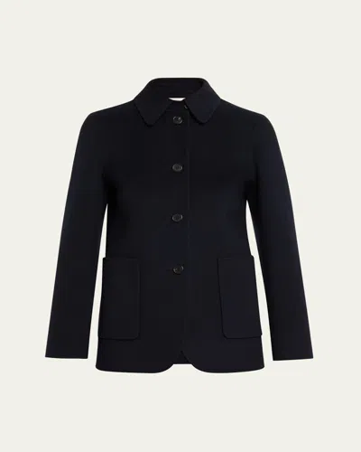 The Row Tiras Single-breasted Cashmere Jacket In Black
