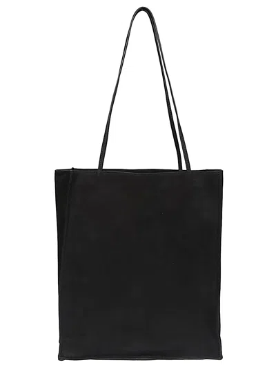 The Row To Go Large Leather Tote Bag In Black