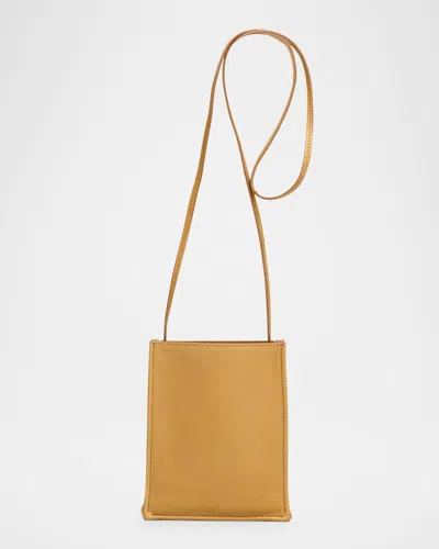 The Row To Go Small Crossbody Bag In Napa Leather In Bans Beige Ans