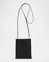 The Row To Go Small Crossbody Bag In Napa Leather In Bas Black Ans