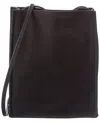 The Row To Go Small Suede Crossbody In Black
