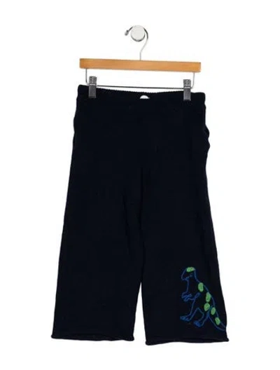 Pre-owned The Row Babies' Toddler Boys Cashmere Embroidered Pant In Blue