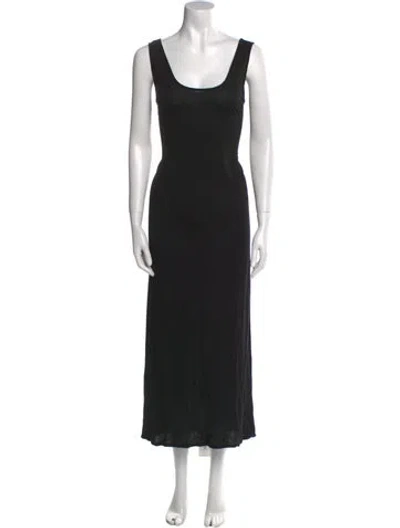 Pre-owned The Row Toman Long Dress In Black