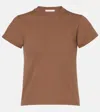 The Row Tori Cotton-jersey T-shirt In Neutral