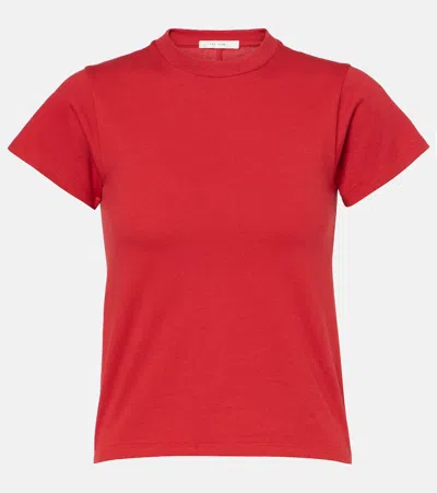 The Row Tommy Cotton And Silk Top In Red