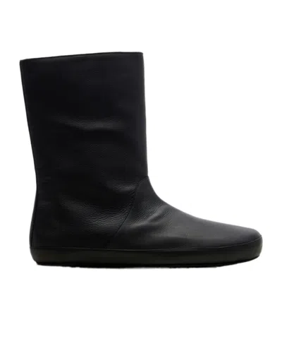 The Row Toni Shearling-lined Leather Ankle Boots In Black