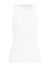 The Row Chic Cotton Ribbed Tank Top With Sophisticated Fit And Versatile Style In White