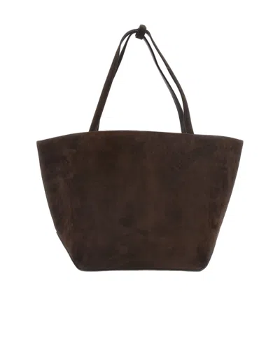 The Row Top Handle Handbag In Brown
