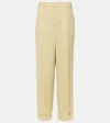 The Row Tor Crêpe Wide-leg Pants In Yellow