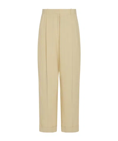 The Row Tor Pleated Casual Pants In Brown