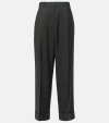 The Row Tor Virgin Wool Palazzo Pants In Dark Grey Melange
