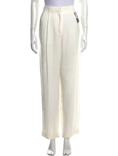 Pre-owned The Row Tor Wide Leg Pants In White