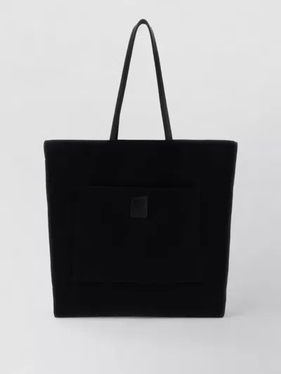 The Row Tori Canvas Tote Bag Front Pocket