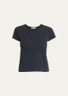 The Row Tori Short Sleeve Top In Black